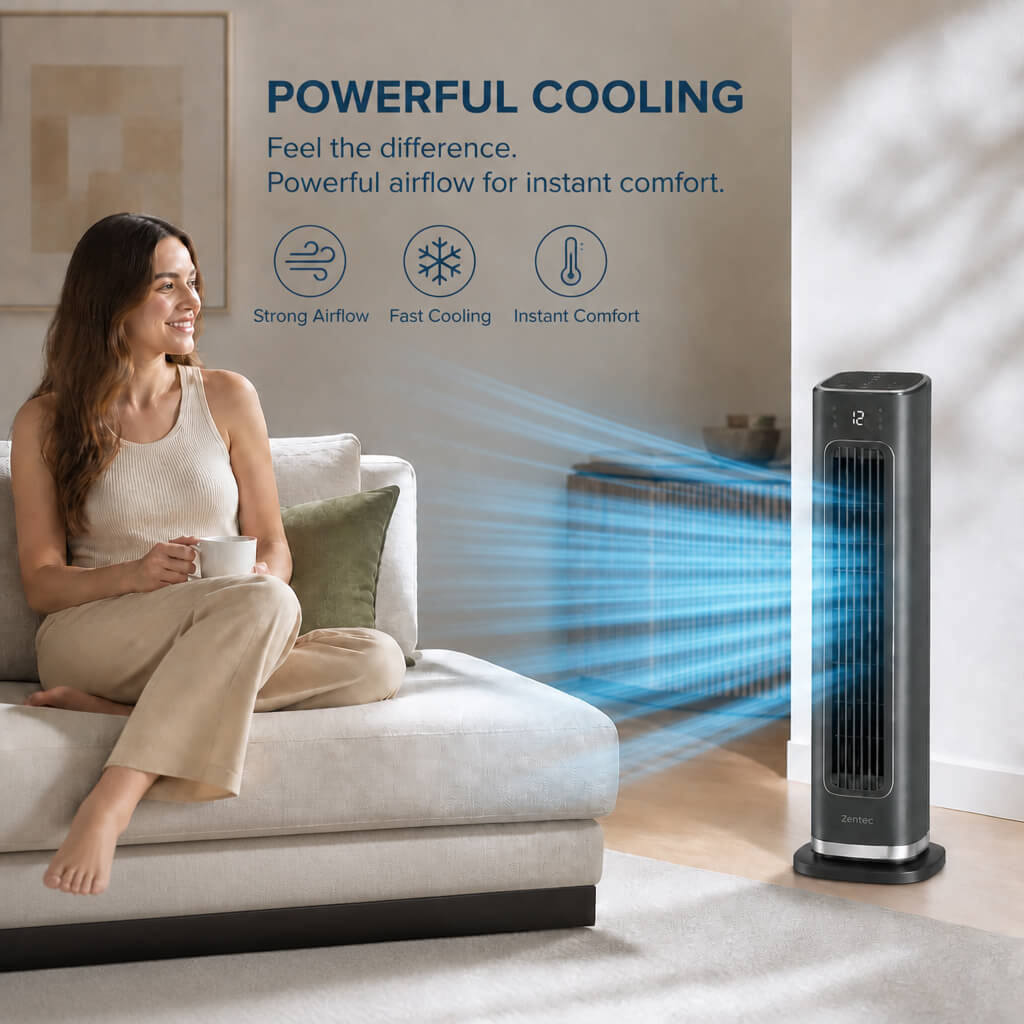 fan tower cooling feature